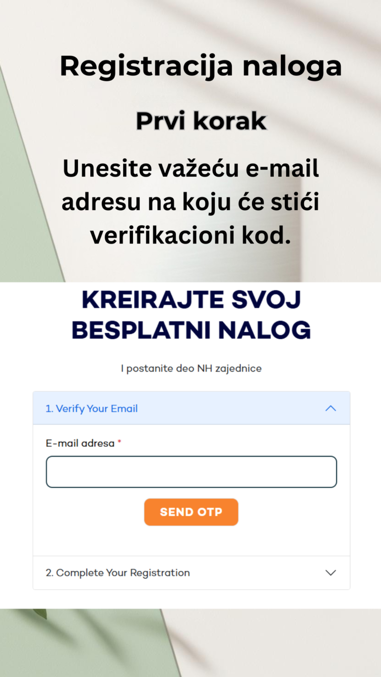 Registracija naloga
