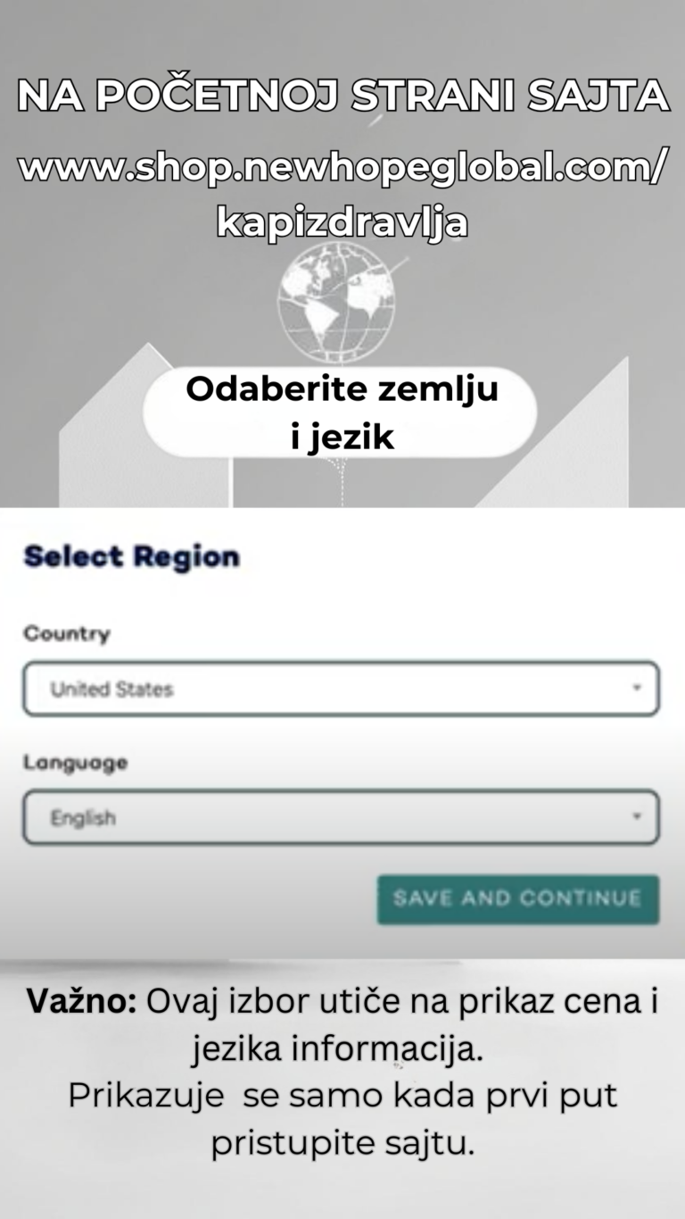 odaberite jezik i region